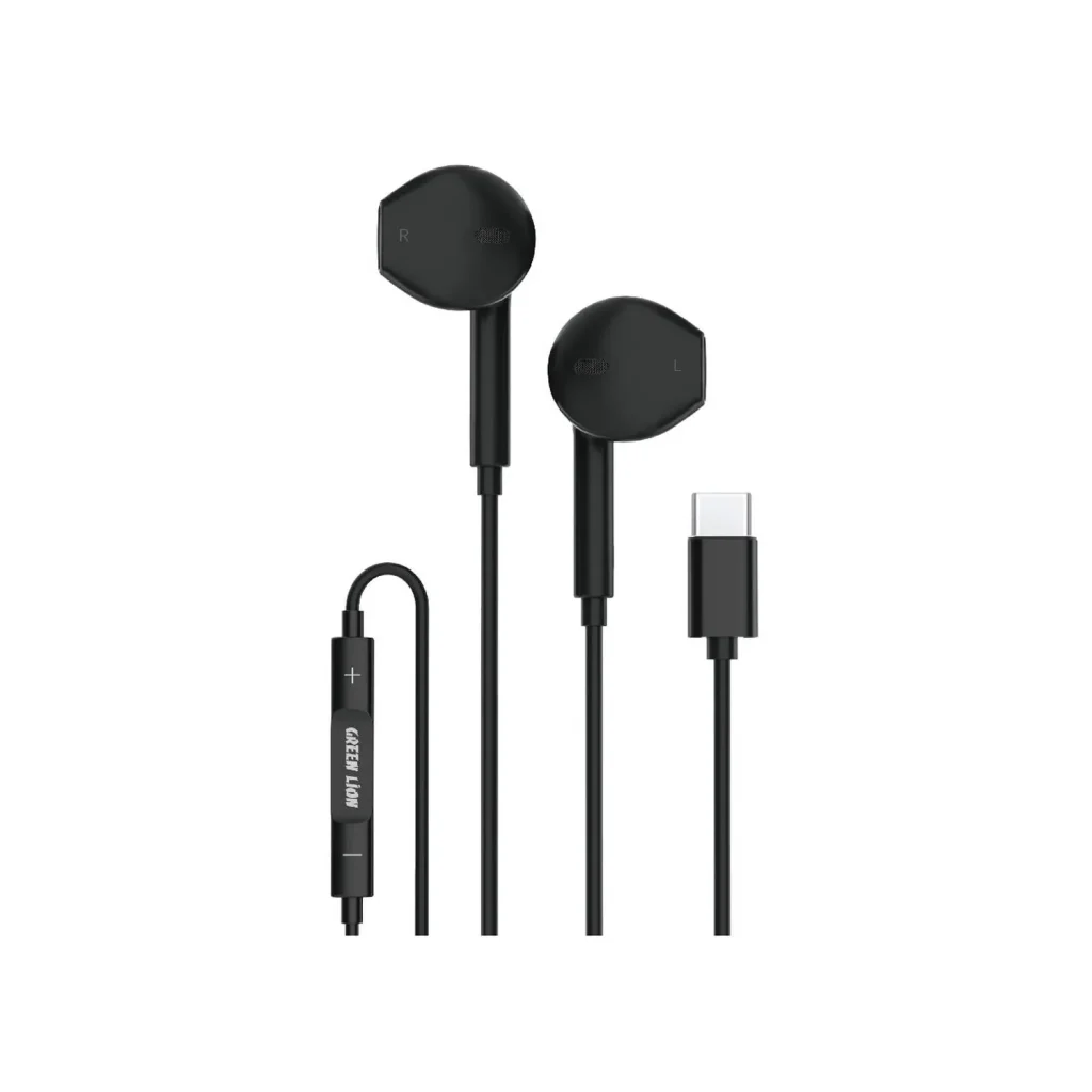 Green Lion Stereo Earphone With Type-C Connector